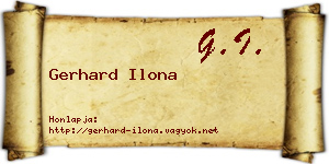 Gerhard Ilona névjegykártya